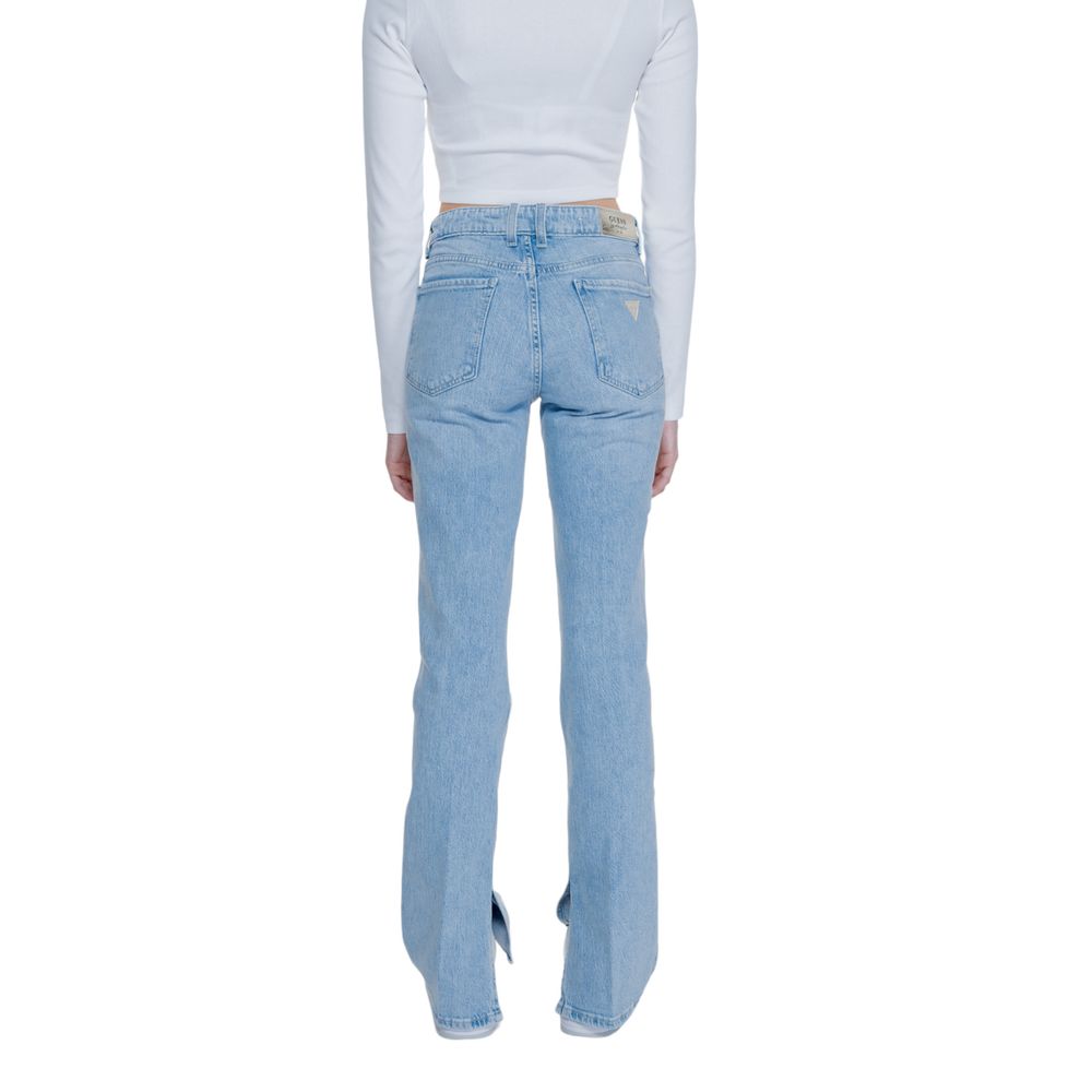 Guess Açık Mavi Pamuklu Anne Kot Pantolonu